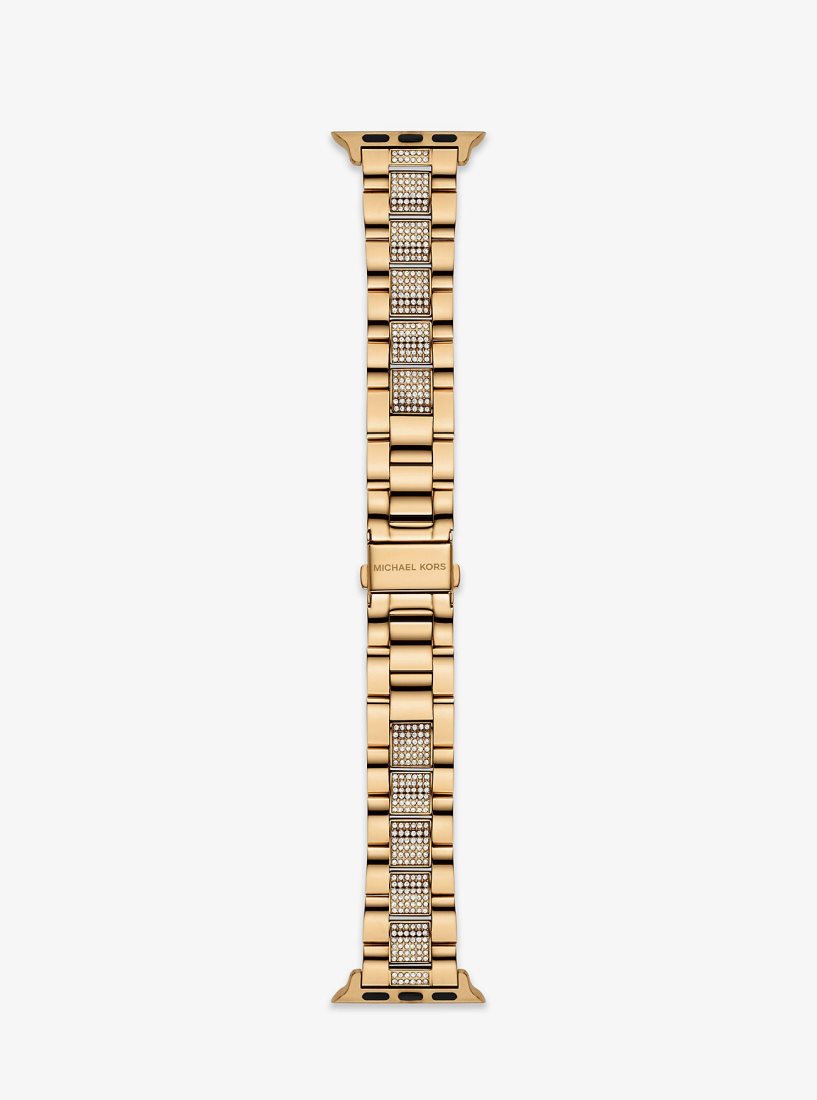 Relojes Inteligentes Michael Kors Pave Gold-Tone Strap For Apple Watch Hombre Doradas | 3057-OKBWC