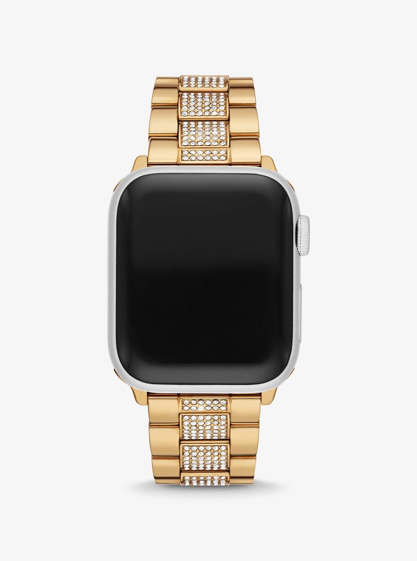 Relojes Inteligentes Michael Kors Pave Gold-Tone Strap For Apple Watch Hombre Doradas | 3057-OKBWC