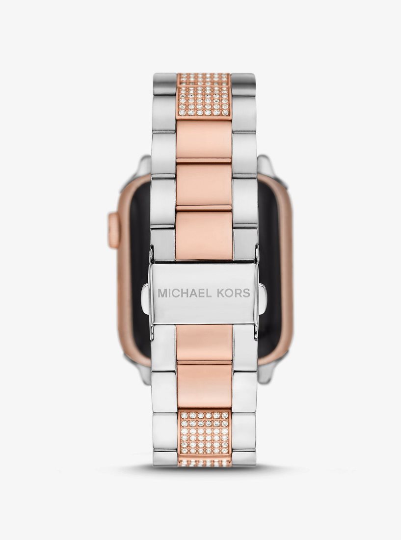 Relojes Inteligentes Michael Kors Pave Two-Tone Strap For Apple Watch Mujer Two Tone | 0947-SGRJB