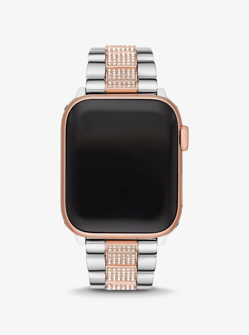 Relojes Inteligentes Michael Kors Pave Two-Tone Strap For Apple Watch Mujer Two Tone | 0947-SGRJB