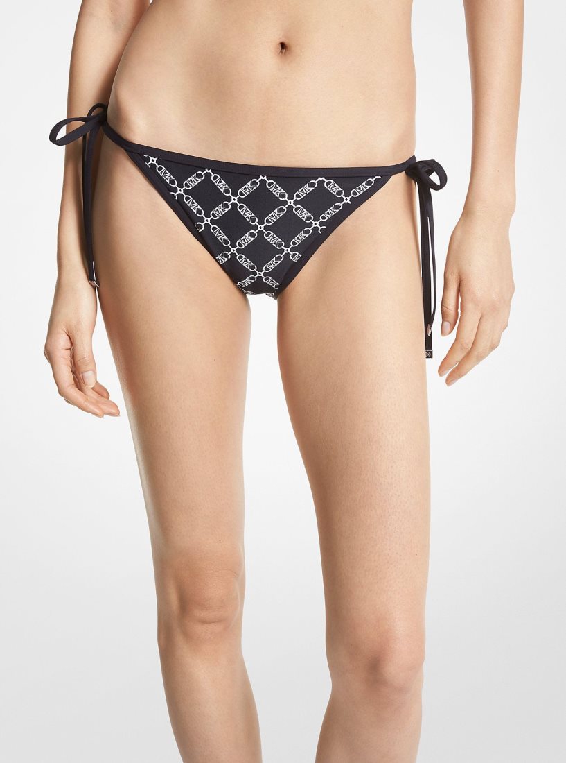 Ropa de Baño Michael Kors Empire Logo Bikini Bottom Mujer Negras | 2453-QHPVT