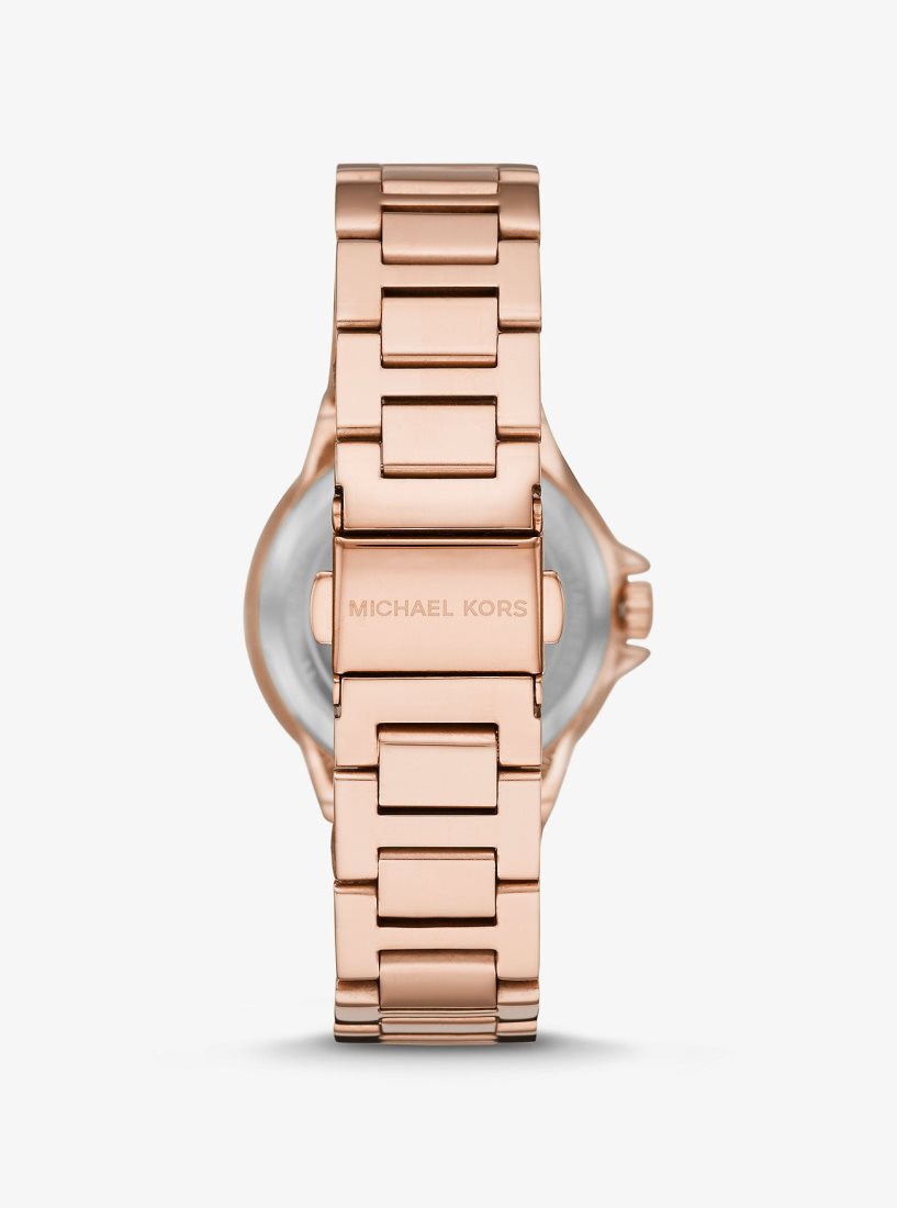 Rose Gold-tone Michael Kors Mini Camille Pave Rose Gold-Tone Watch Mujer Rosas Doradas | 7563-IUOMC