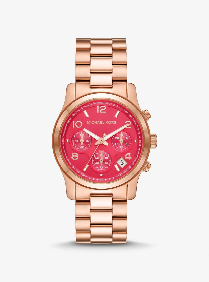 Rose Gold-tone Michael Kors Runway Rose Gold-Tone Watch Mujer Rosas Doradas | 1809-NGXES