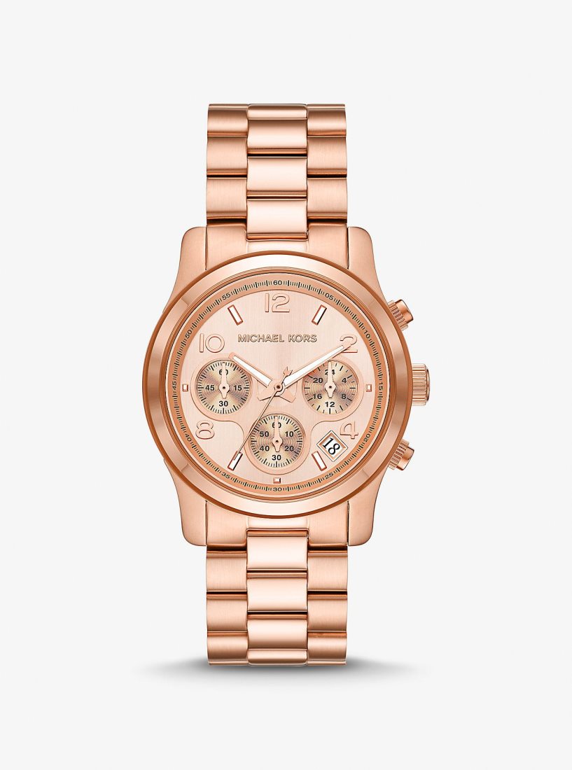 Rose Gold-tone Michael Kors Runway Rose Gold-Tone Watch Mujer Rosas Doradas | 3948-XTDBC