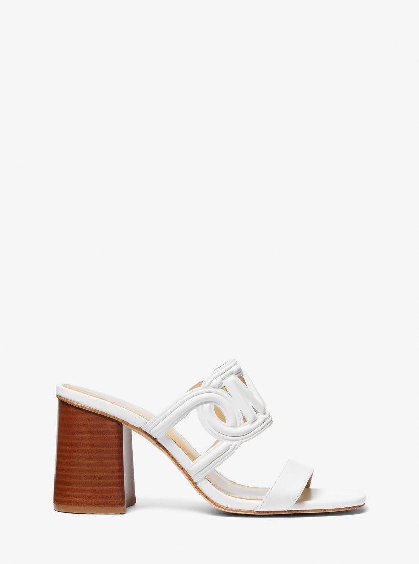 Sandalias Michael Kors Alma Leather Sandal Mujer Blancas | 7082-QYXDO