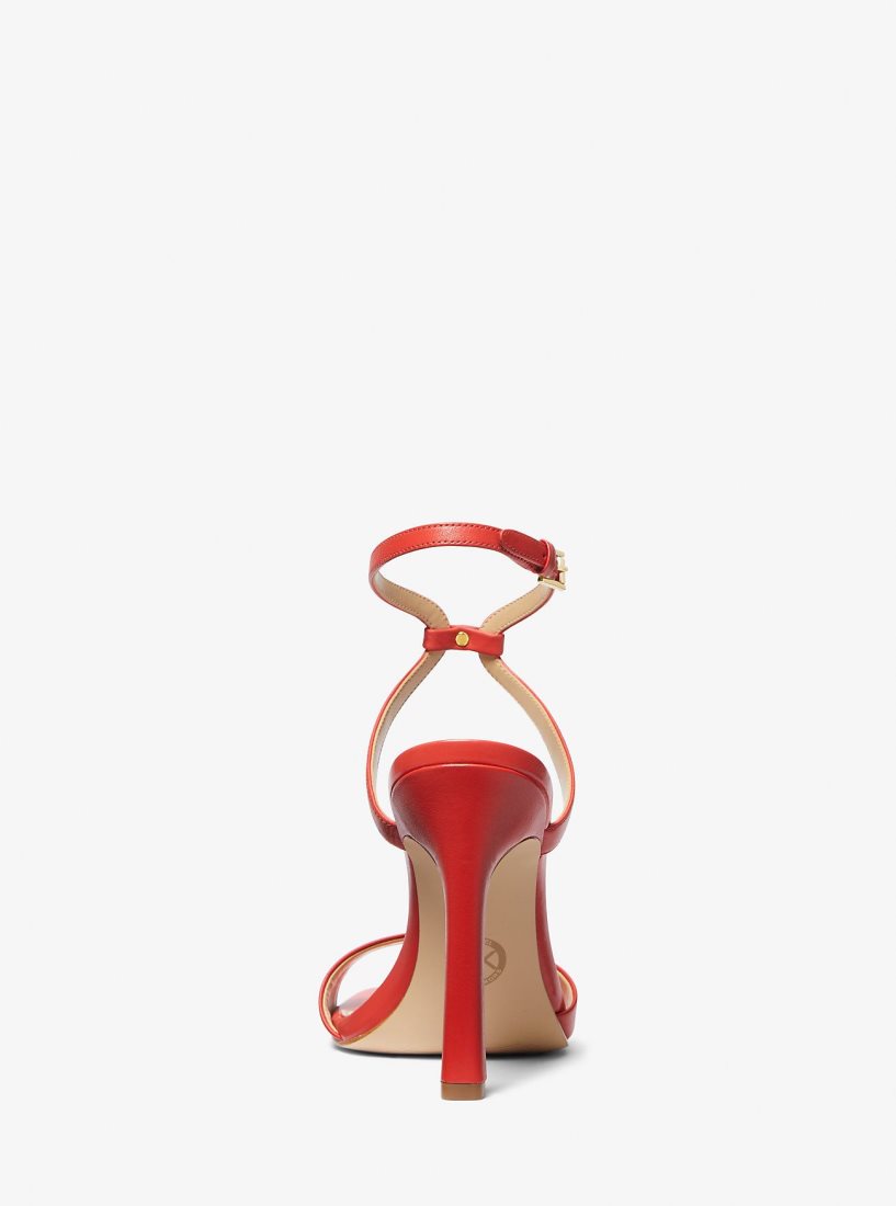 Sandalias Michael Kors Amara Leather Sandal Mujer Coral | 9270-UOWPB