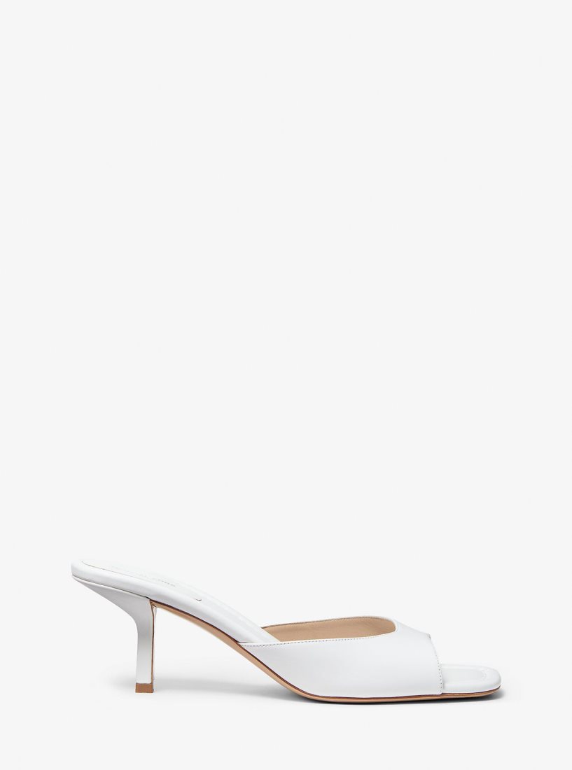 Sandalias Michael Kors Anita Leather Sandal Mujer Blancas | 0168-PJZHY