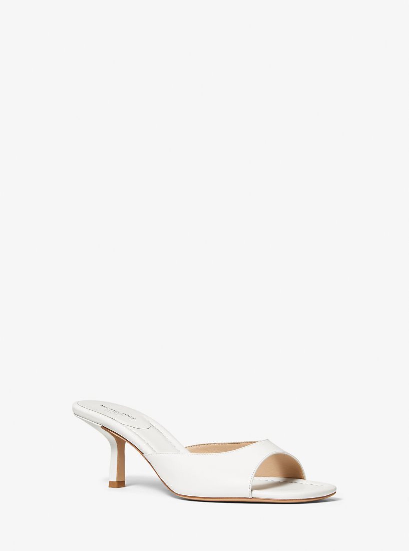 Sandalias Michael Kors Anita Leather Sandal Mujer Blancas | 0168-PJZHY