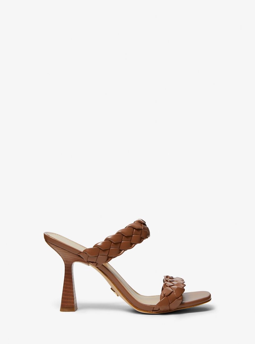 Sandalias Michael Kors Clara Braided Sandal Mujer Luggage | 2165-BWELJ