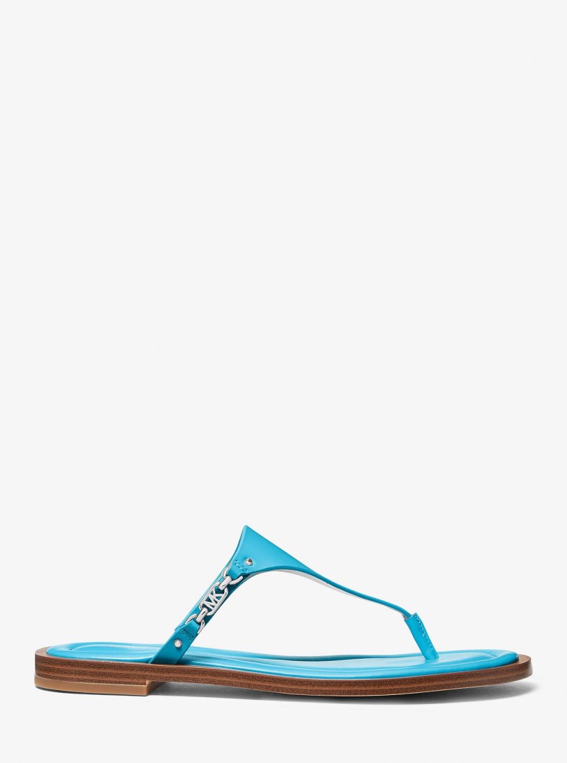 Sandalias Michael Kors Daniella Leather Sandal Mujer Azules | 7289-YRDKJ