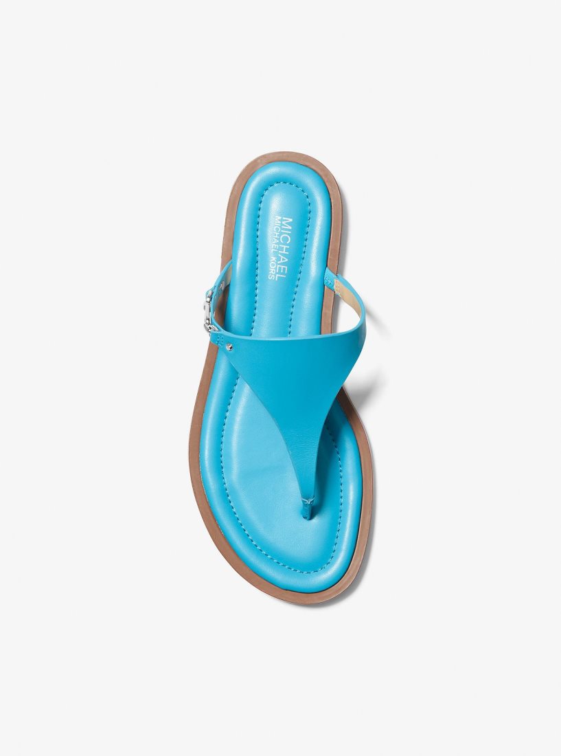 Sandalias Michael Kors Daniella Leather Sandal Mujer Azules | 7289-YRDKJ