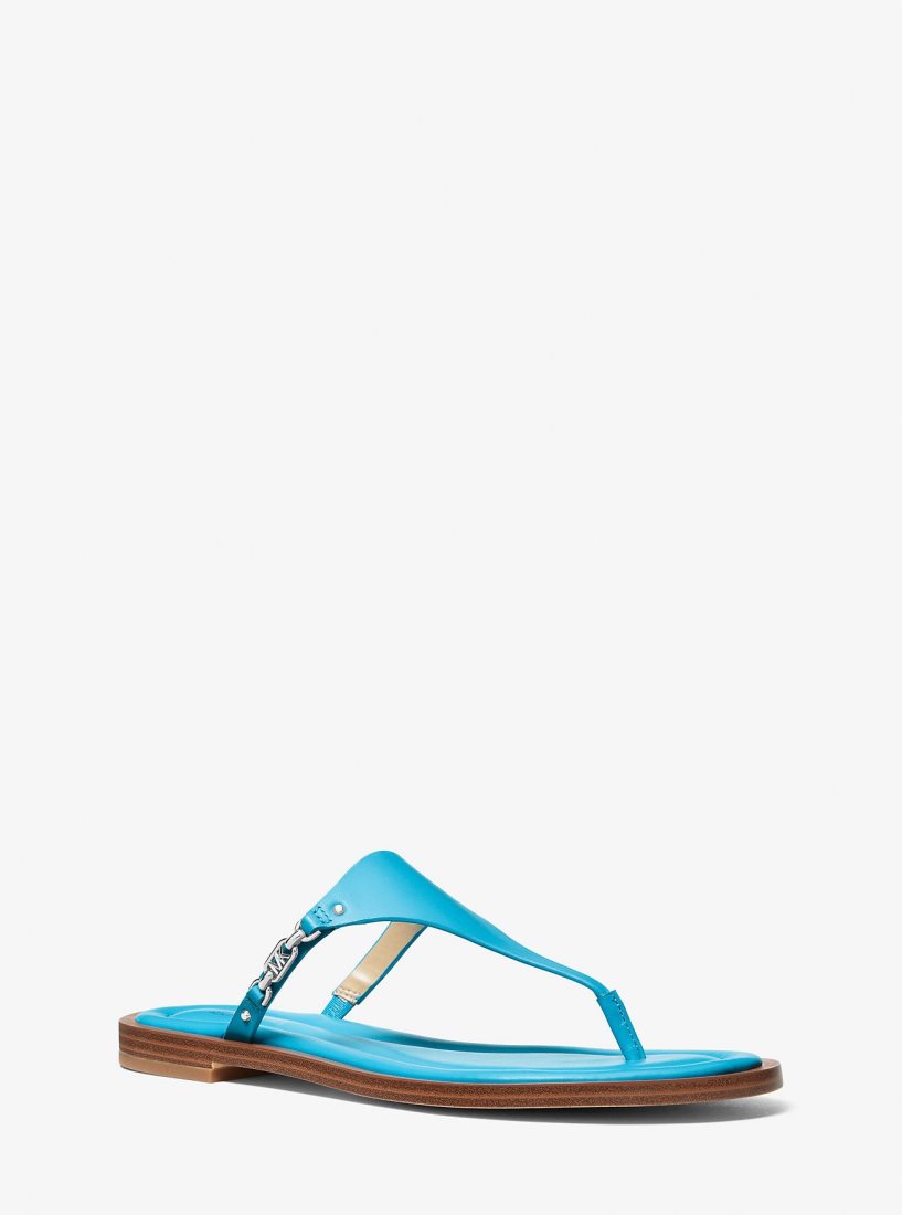 Sandalias Michael Kors Daniella Leather Sandal Mujer Azules | 7289-YRDKJ