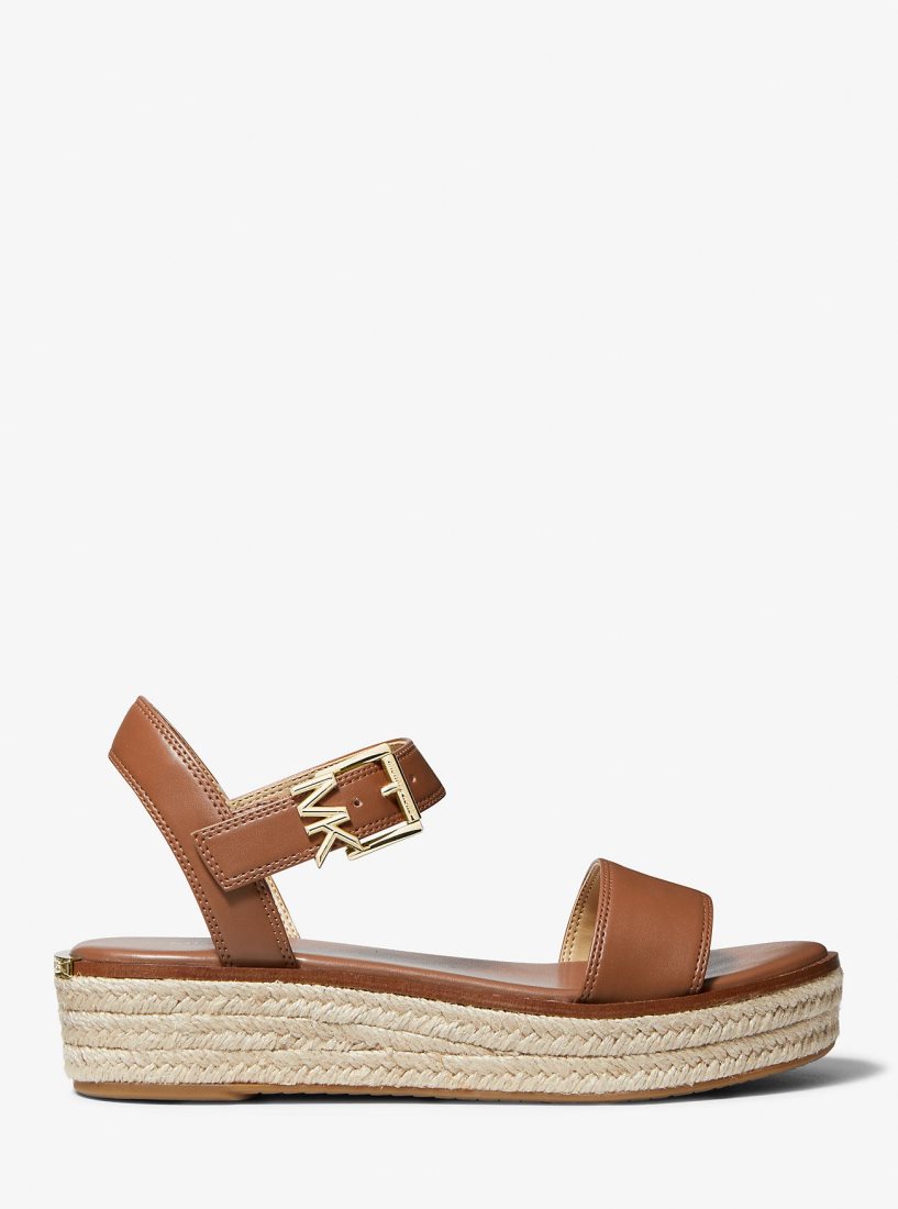 Sandalias Michael Kors Richie Platform Espadrille Sandal Mujer Luggage | 1682-KATYL