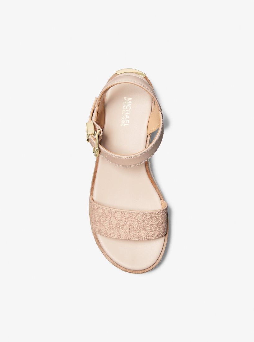 Sandalias Michael Kors Richie Smooth and Logo Platform Espadrille Sandal Mujer Ballet | 2695-FNLYK