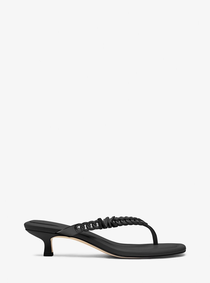 Sandalias Michael Kors Zaza Kitten Sandal Mujer Negras | 3954-ZSFRE