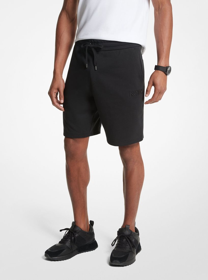 Short Michael Kors French Terry Cotton Blend Shorts Hombre Negras | 3097-TZBXO