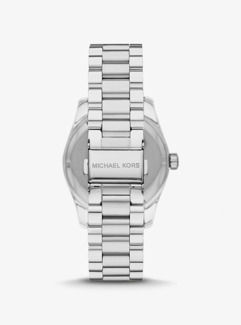 Silver-tone Michael Kors Lexington Pave Silver-Tone Watch and Bracelet Set Mujer Plateadas | 2507-NPHEJ