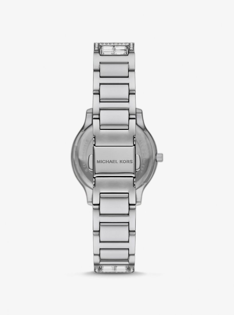 Silver-tone Michael Kors Limited-Edition Mini Sage Pave Silver-Tone Watch Mujer Plateadas | 9718-QFYRC