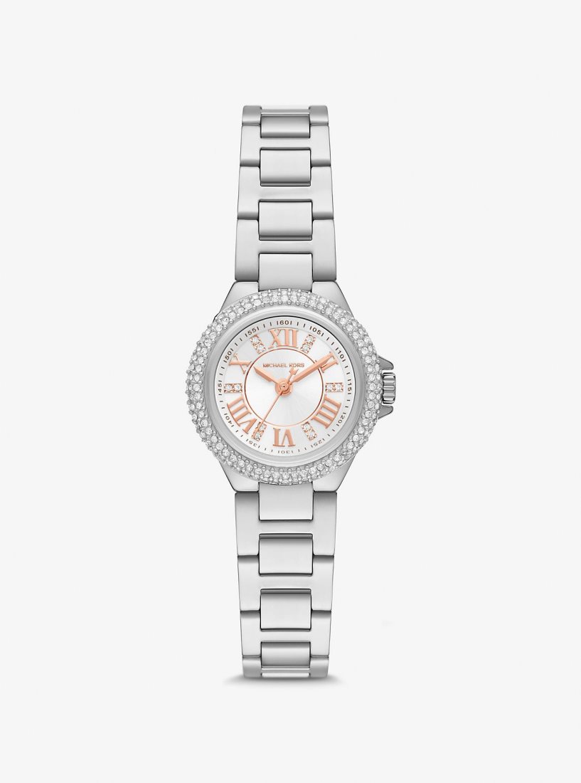 Silver-tone Michael Kors Mini Camille Pave Silver-Tone Watch Mujer Plateadas | 9471-QNOEJ