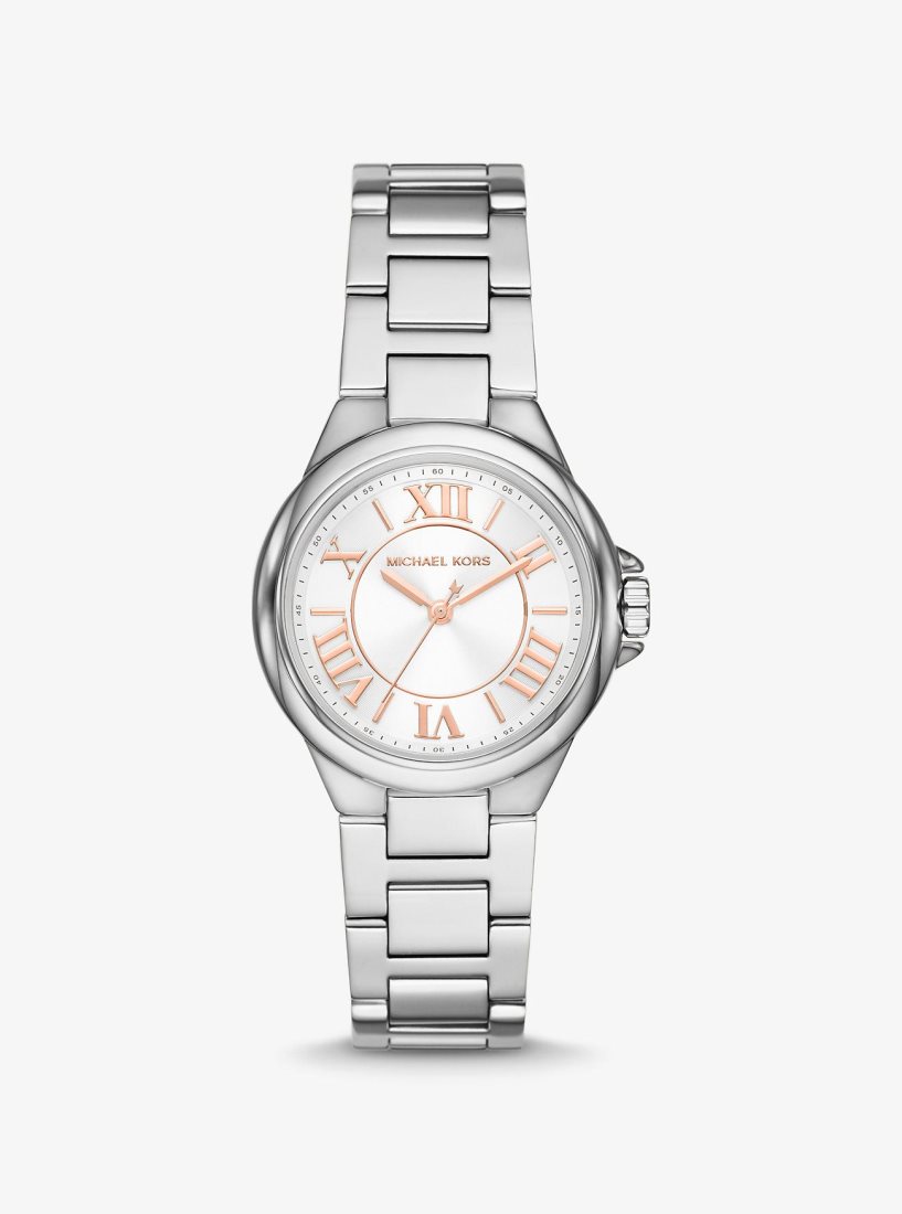 Silver-tone Michael Kors Mini Camille Silver-Tone Watch Mujer Plateadas | 0918-UHIKB