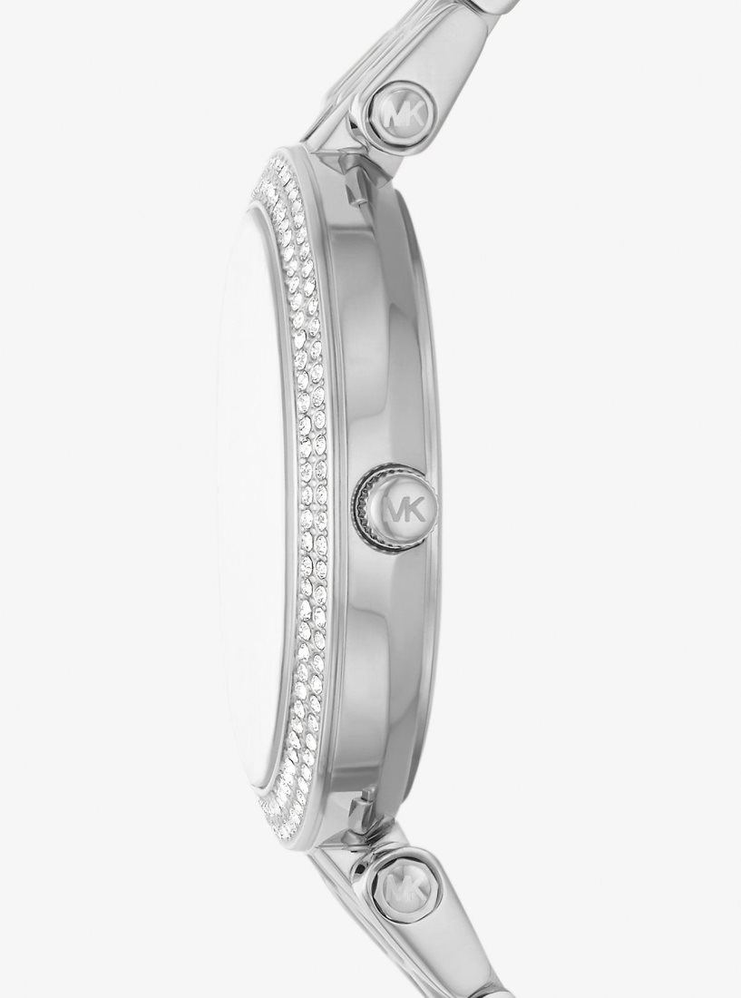 Silver-tone Michael Kors Mini Darci Pave Silver-Tone Watch Mujer Plateadas | 0176-OTHJR