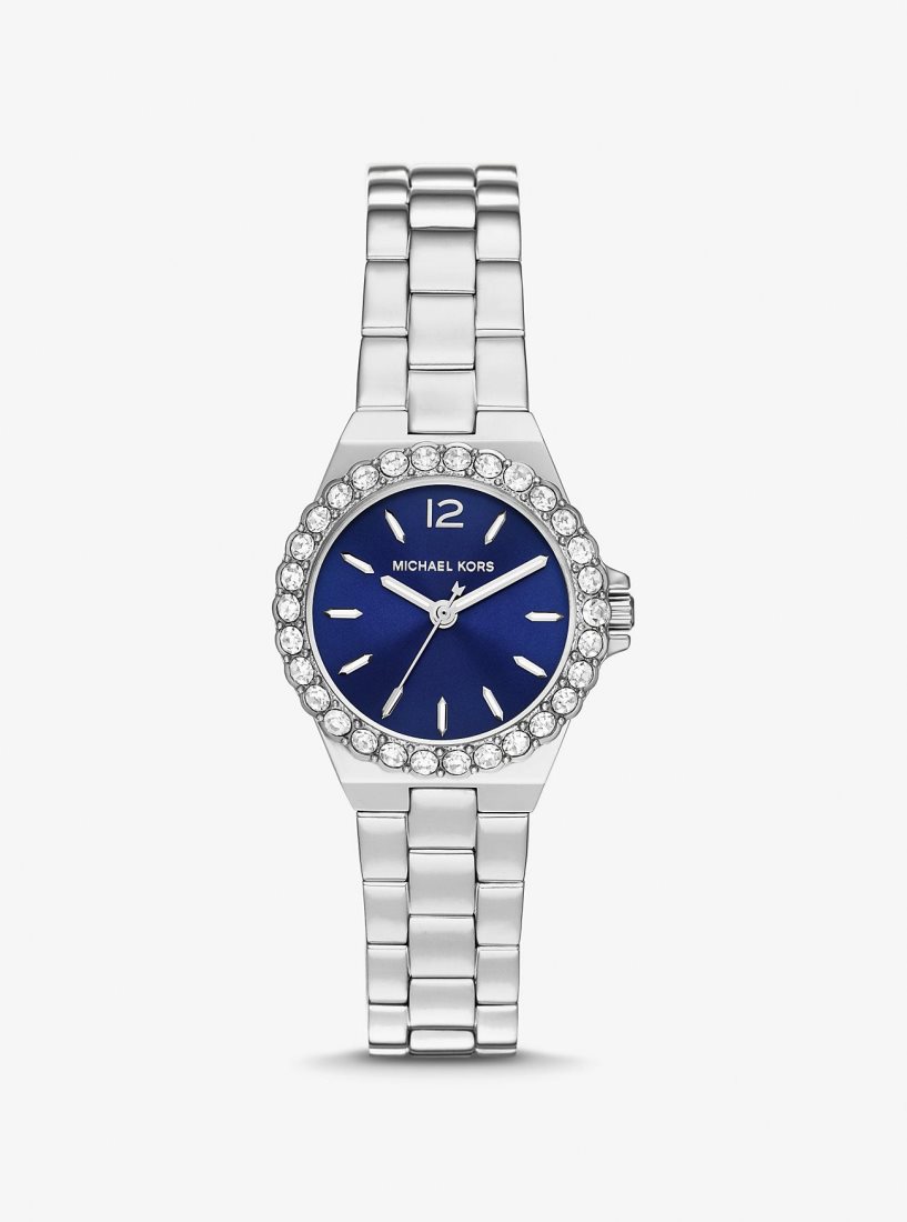 Silver-tone Michael Kors Mini Lennox Pave Silver-Tone Watch Mujer Plateadas | 1589-WOKDE