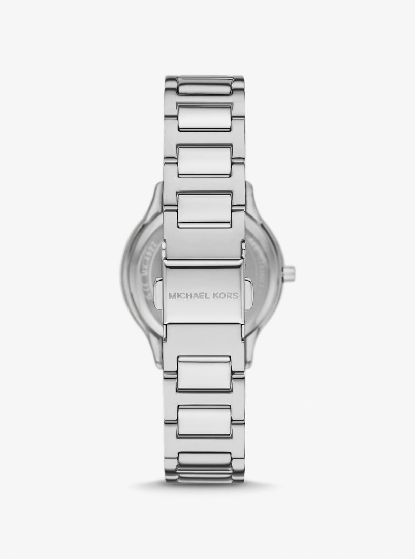 Silver-tone Michael Kors Mini Sage Pave Silver-Tone Watch Mujer Plateadas | 8742-HRQTS