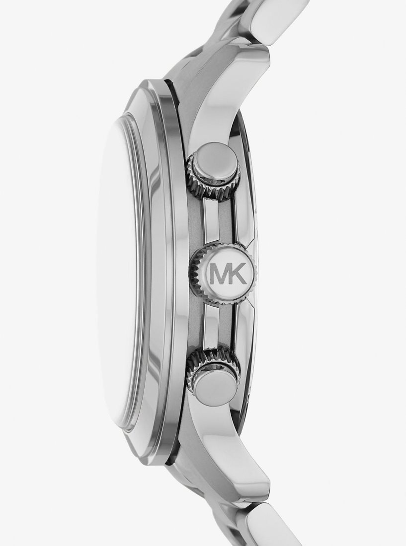 Silver-tone Michael Kors Oversized Runway Silver-Tone Watch Hombre Plateadas | 8502-HKUEX