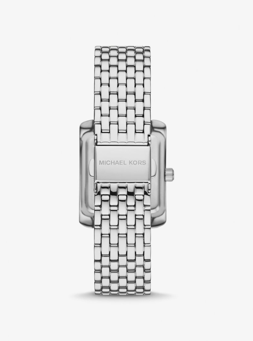 Silver-tone Michael Kors Petite Emery Pave Silver-Tone Watch Mujer Plateadas | 2469-JMAUQ