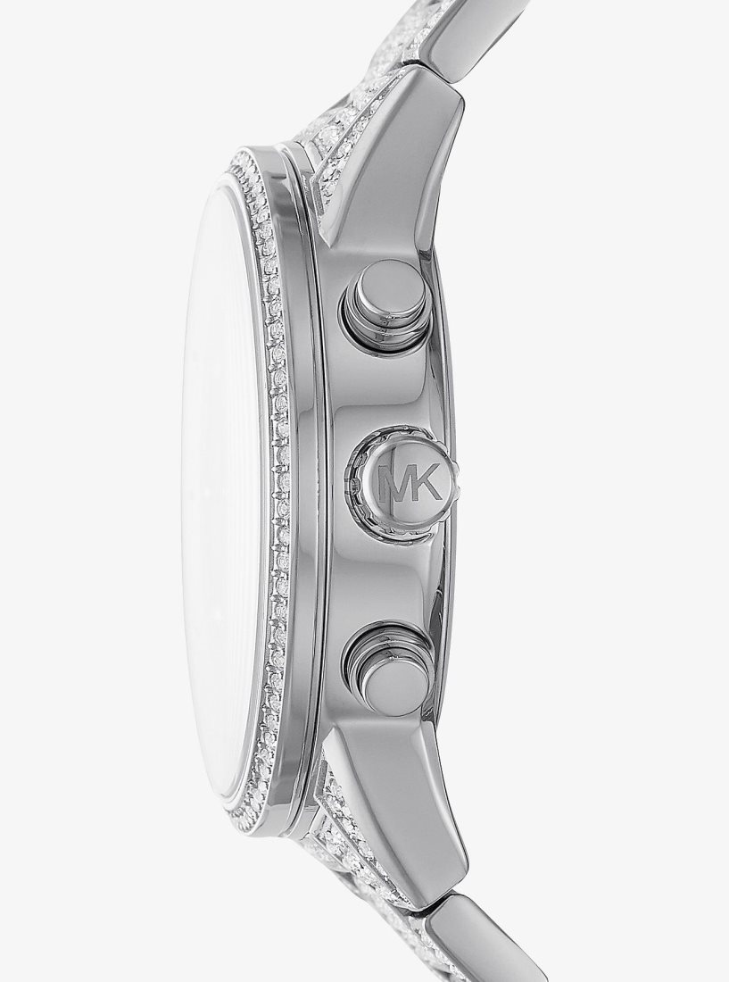 Silver-tone Michael Kors Ritz Pave Silver-Tone Watch Mujer Plateadas | 9572-DNUFX