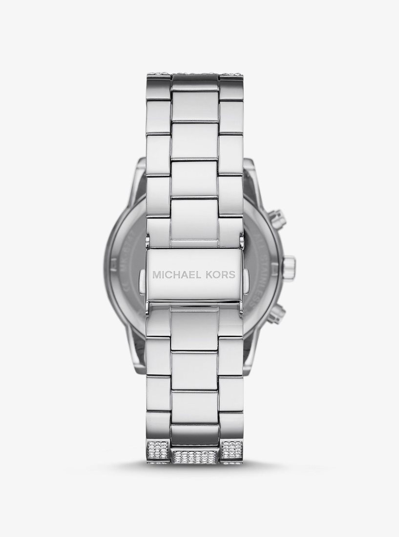 Silver-tone Michael Kors Ritz Pave Silver-Tone Watch Mujer Plateadas | 9572-DNUFX