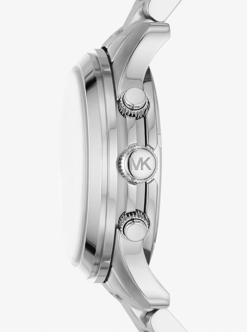 Silver-tone Michael Kors Runway Silver-Tone Watch Hombre Plateadas | 6435-TKRCM