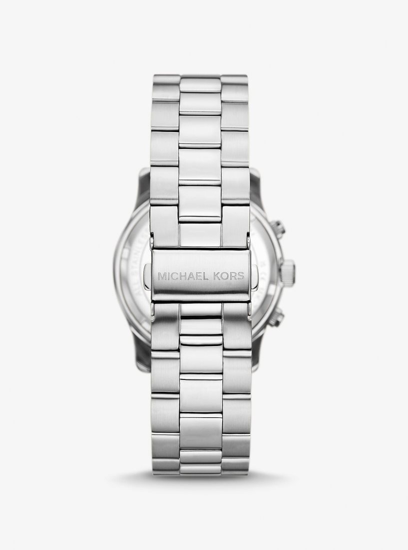 Silver-tone Michael Kors Runway Silver-Tone Watch Hombre Plateadas | 6435-TKRCM