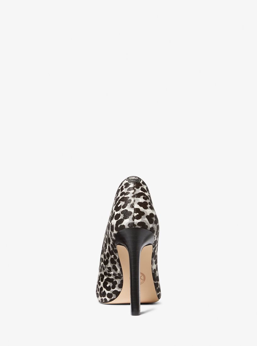 Tacones Michael Kors Amara Leopard Print Calf Hair Pump Mujer Negras | 9015-IYAMS