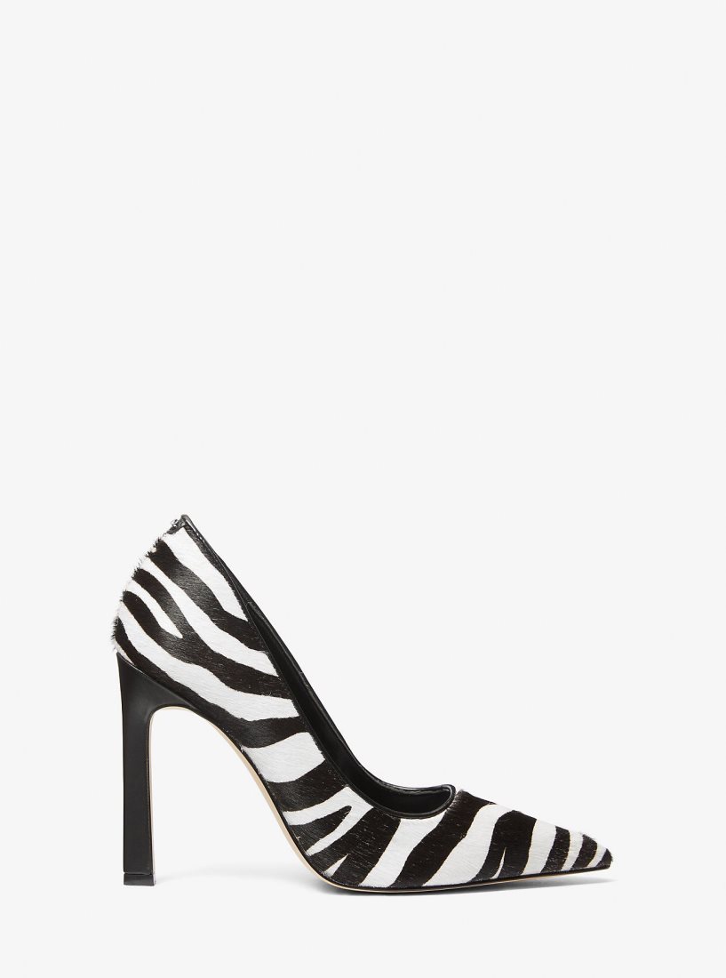 Tacones Michael Kors Amara Zebra Print Calf Hair Pump Mujer Negras | 1853-SOHXQ