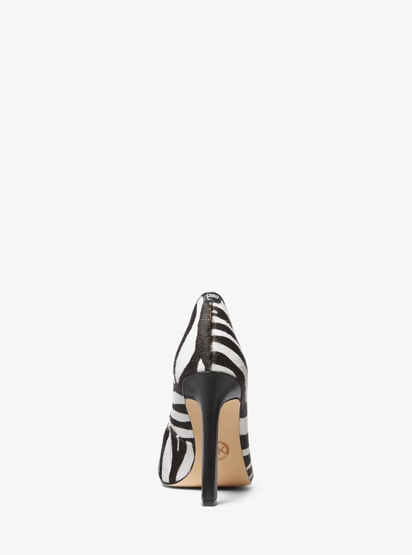 Tacones Michael Kors Amara Zebra Print Calf Hair Pump Mujer Negras | 1853-SOHXQ