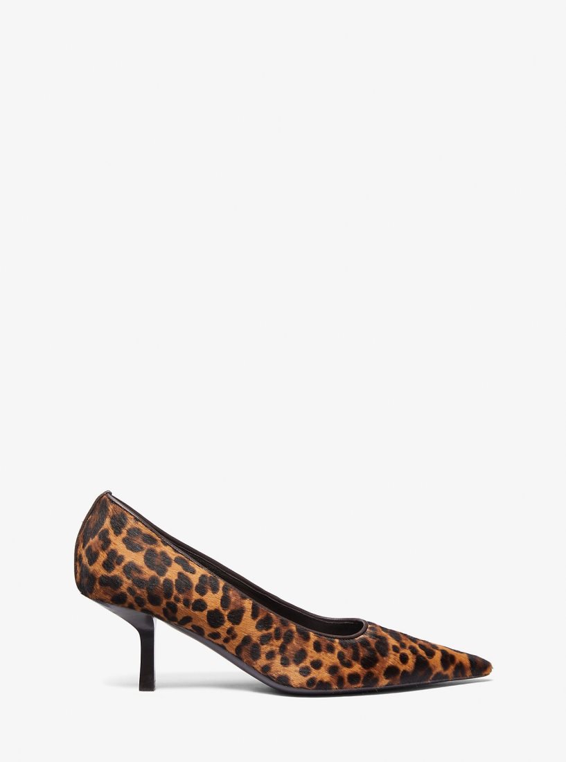 Tacones Michael Kors Frankie Leopard Print Calf Hair Pump Mujer Marrones Multicolor | 3681-TOKAH