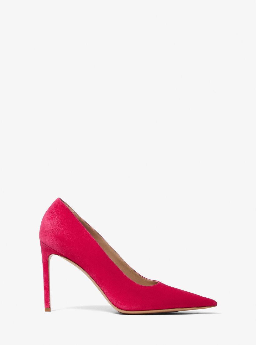 Tacones Michael Kors Martine Suede Pump Mujer Fuschia | 5624-HLAMP