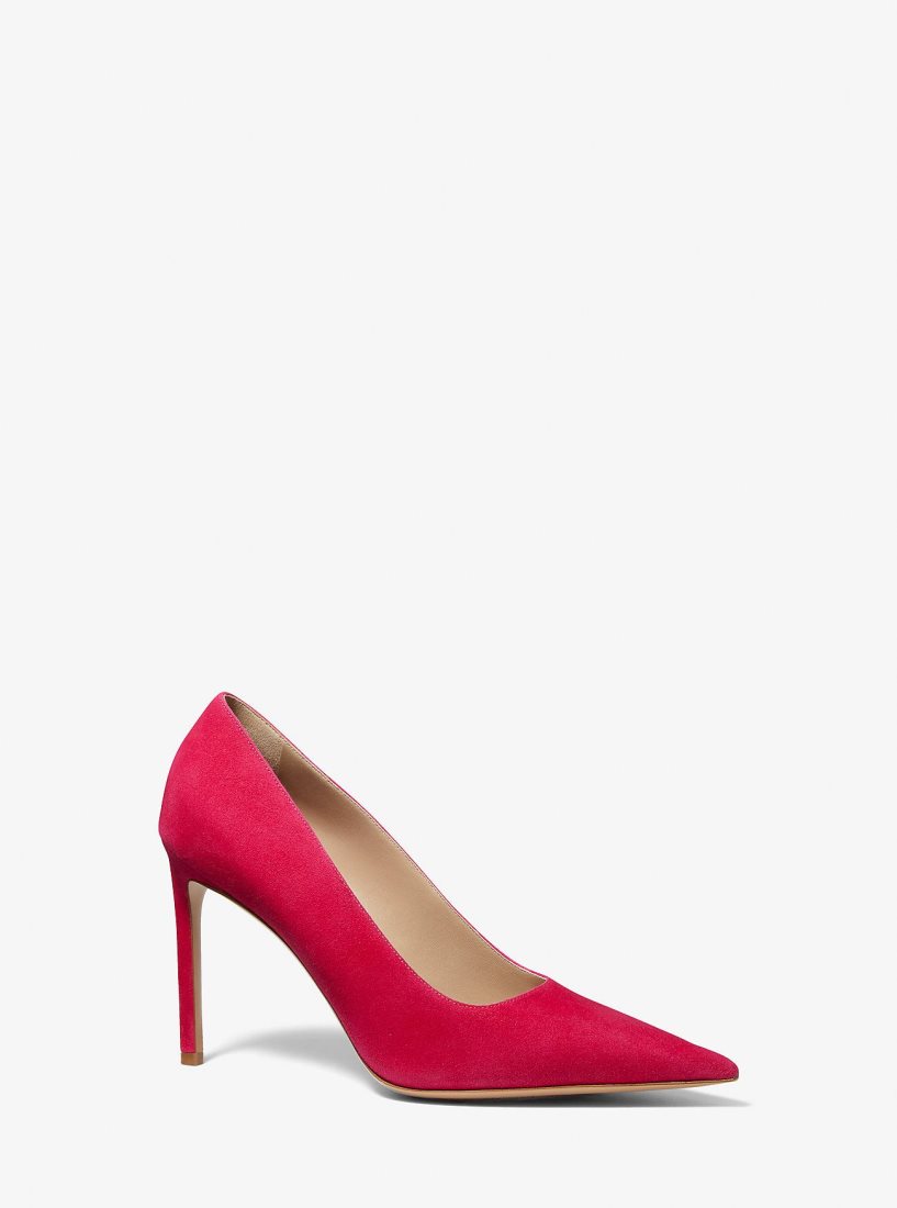 Tacones Michael Kors Martine Suede Pump Mujer Fuschia | 5624-HLAMP