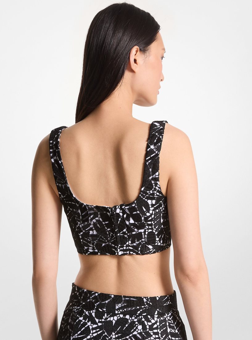 Tops Michael Kors Palm Lace Bralette Top Mujer Negras | 6578-EUARC