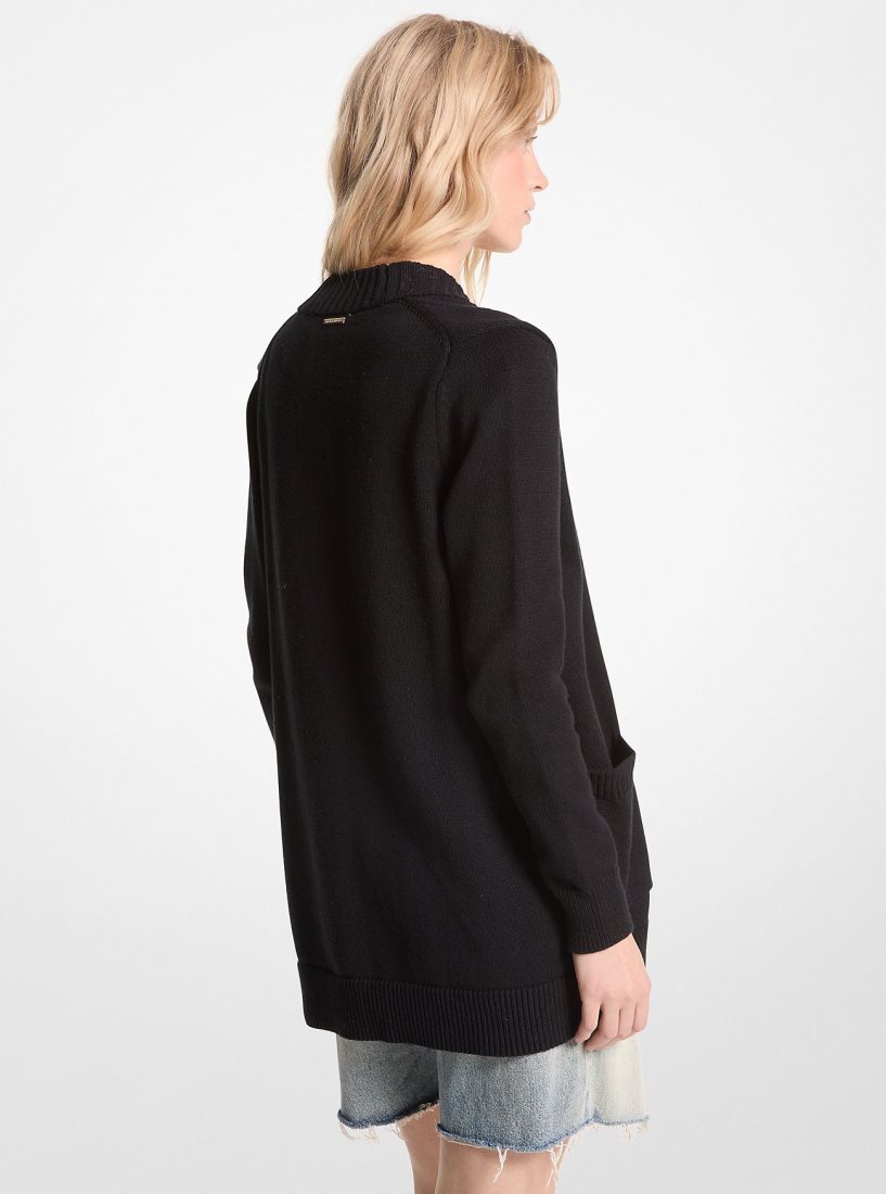 Truien Michael Kors Organic Cotton Cardigan Mujer Negras | 2498-QRUBC