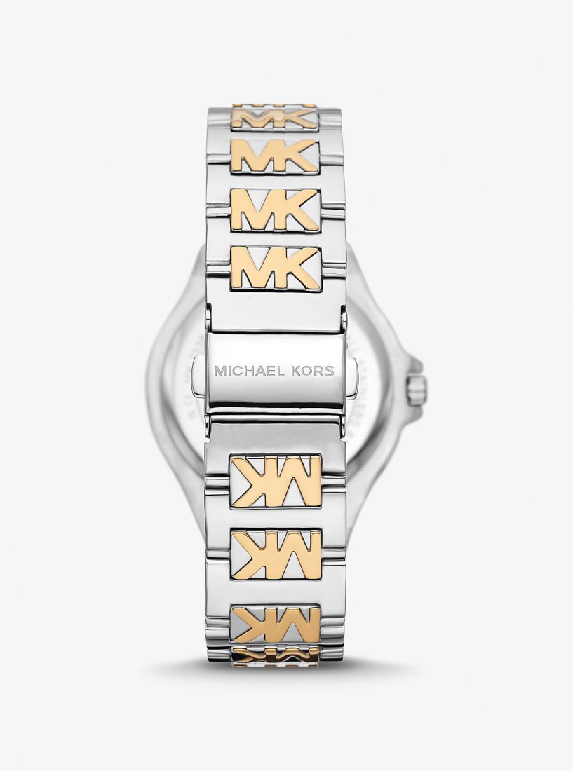 Two-tone Michael Kors Lennox Pave Two-Tone Logo Watch Mujer Two Tone | 0827-KLBUI