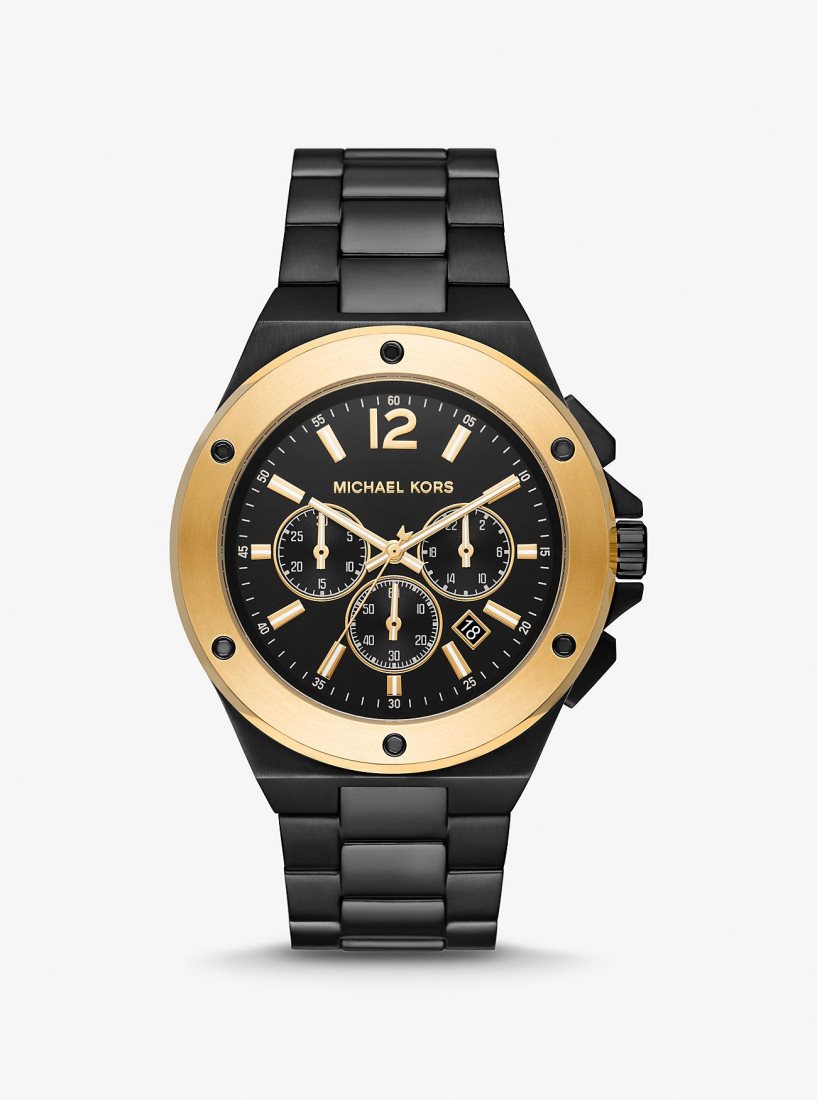 Two-tone Michael Kors Oversized Lennox Two-Tone Watch Hombre Negras | 8325-LCTQK