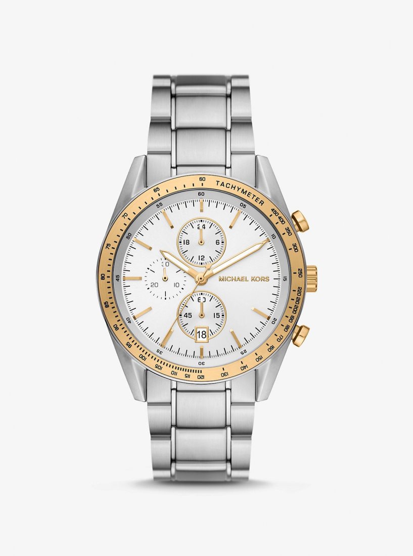 Two-tone Michael Kors Oversized Warren Two-Tone Watch Hombre Two Tone | 5832-BKGXV