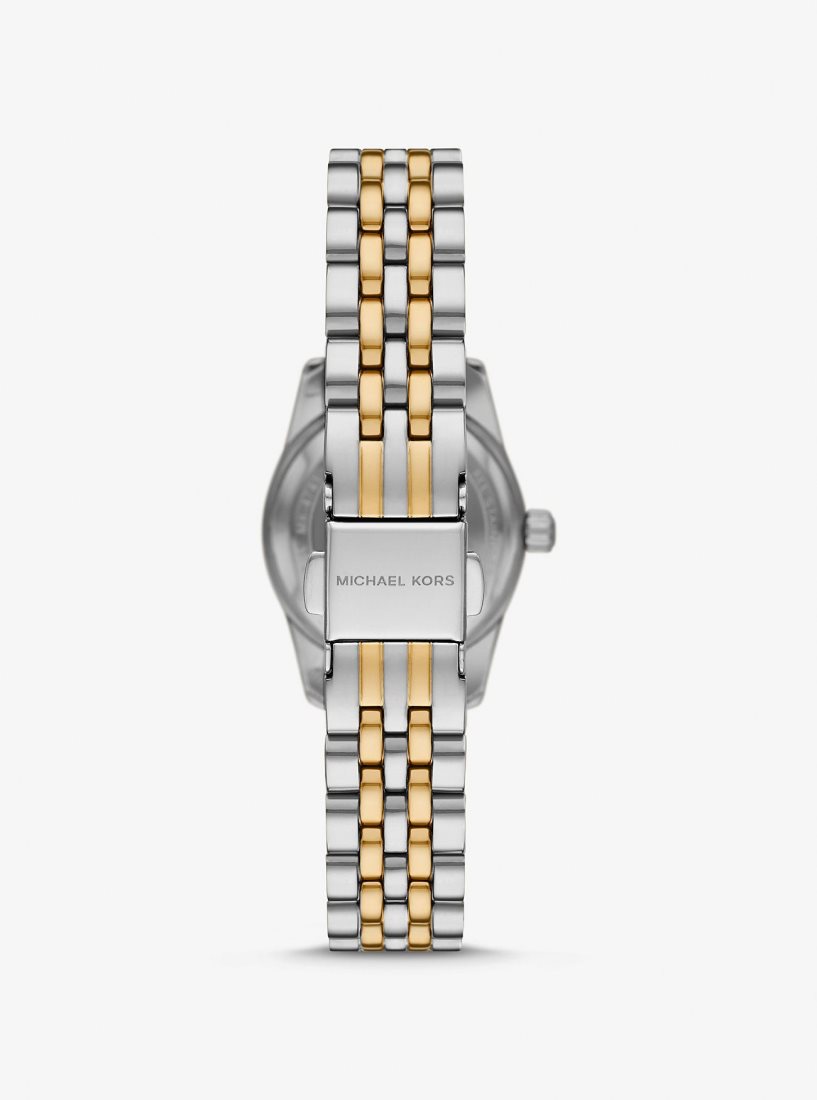 Two-tone Michael Kors Petite Lexington Pave Two-Tone Watch Mujer Two Tone | 0853-BKAEW