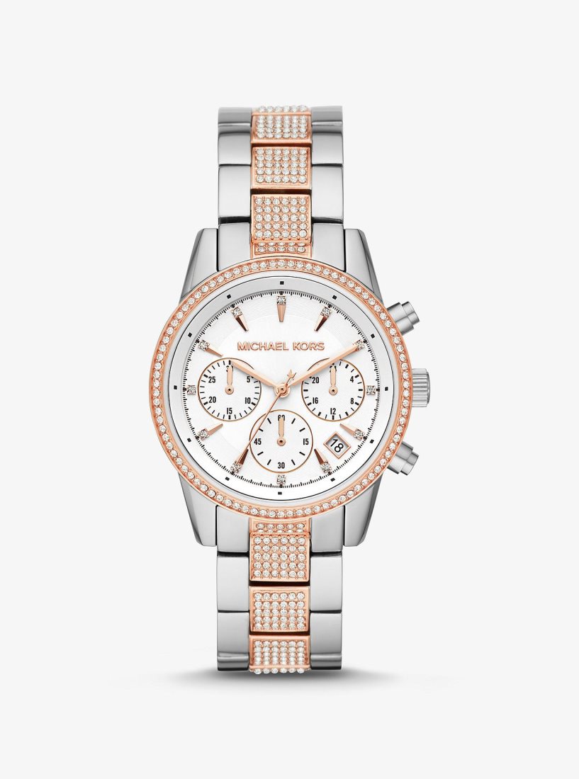 Two-tone Michael Kors Ritz Pave Two-Tone Watch Mujer Two Tone | 8049-ZVMPI