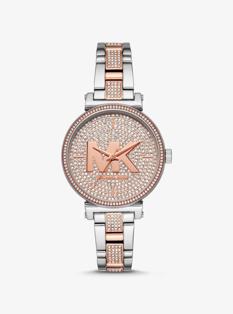 Two-tone Michael Kors Sofie Pave Two-Tone Logo Watch Mujer Two Tone | 0784-UAGMX