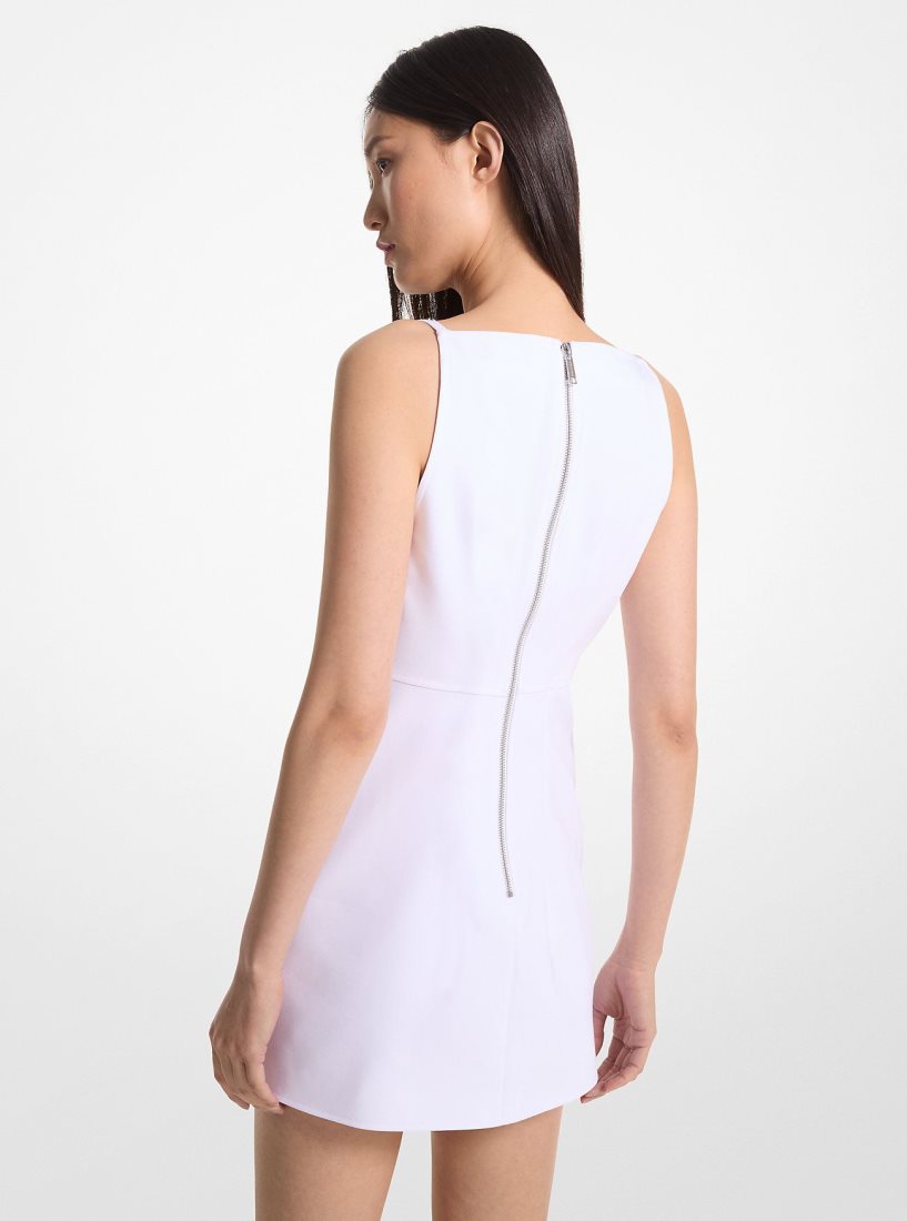 Vestido Michael Kors Cotton Blend Mini Dress Mujer Blancas | 1456-THMKI