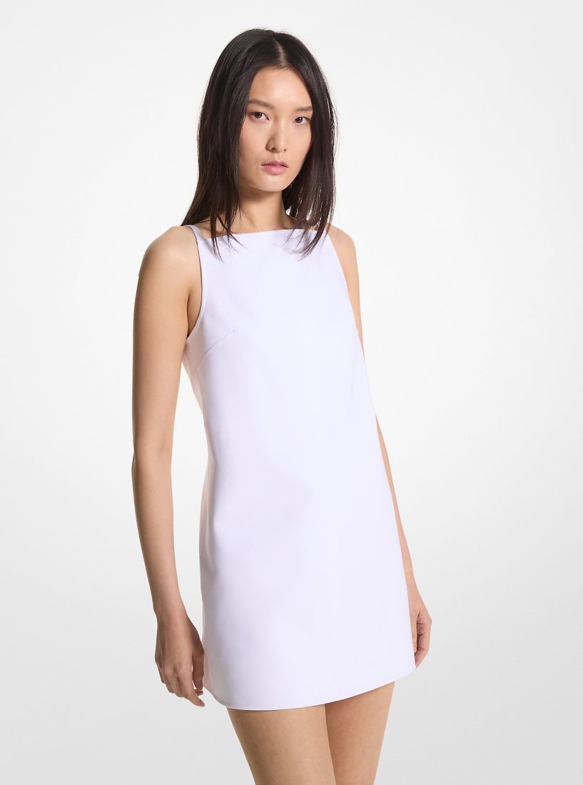 Vestido Michael Kors Cotton Blend Mini Dress Mujer Blancas | 1456-THMKI