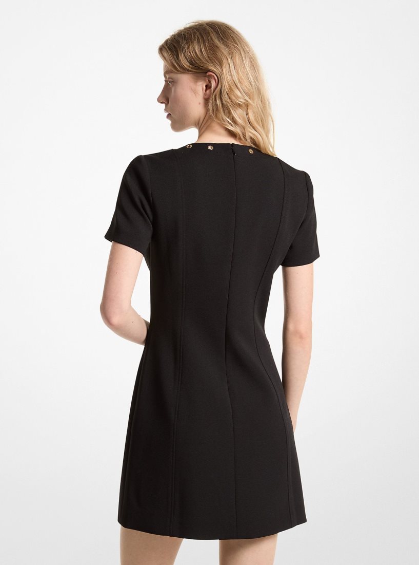 Vestido Michael Kors Stretch Crepe Lace-Up Dress Mujer Negras | 9813-HGKUO